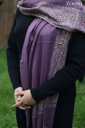 Hand Embroidered Kalam Doar Embroidery Shawl - Voila Perfect Gift Sale