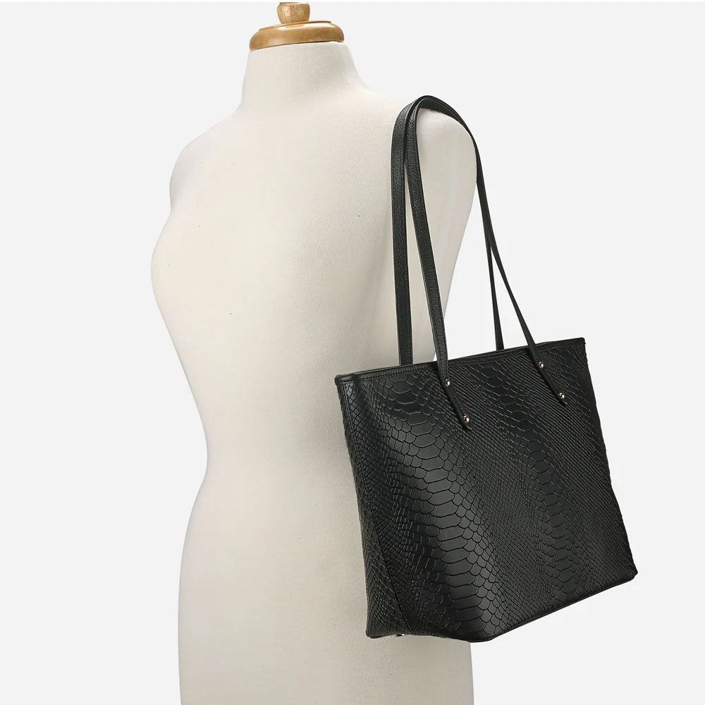 Shop Save Today Trending Today Steal Gigi New York Zip Taylor Tote Embossed Python Leather