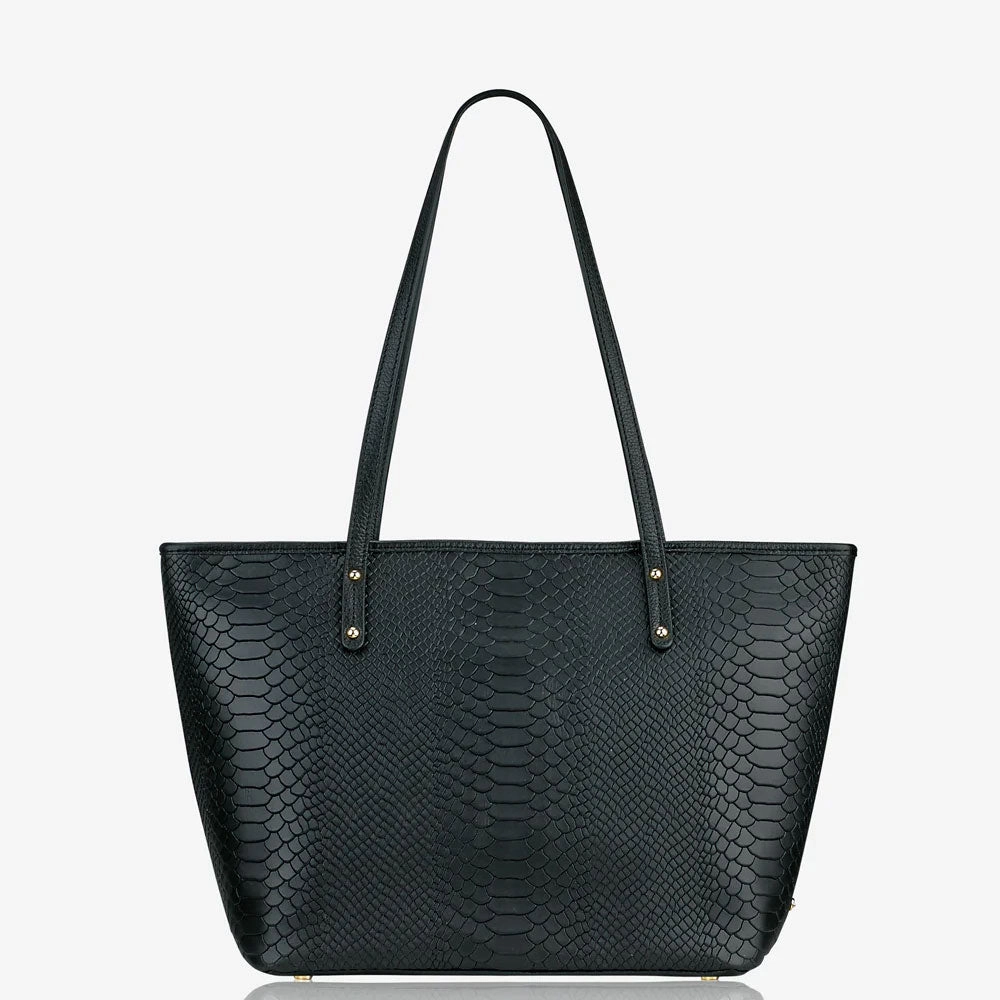 Gigi New York Zip Taylor Tote Embossed Python Leather Daily Hot Deal