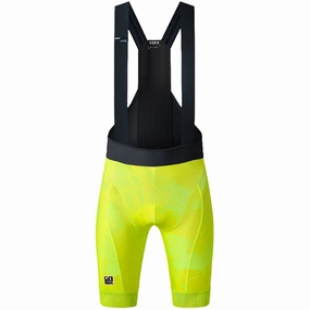 Gobik Absolute Print K10 Liquid Lime bibshort - Yellow