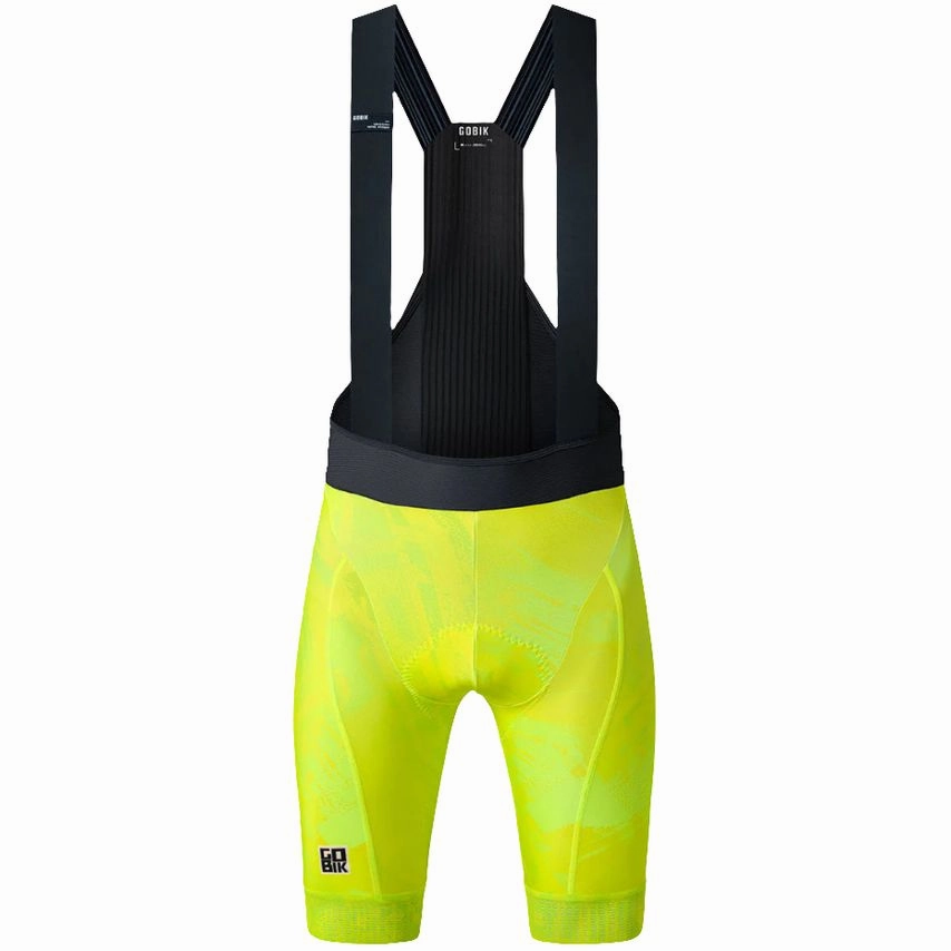 Gobik Absolute Print K10 Liquid Lime bibshort - Yellow