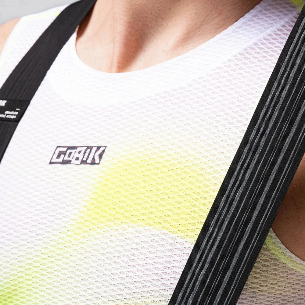Gobik Absolute Print K10 Liquid Lime bibshort - Yellow