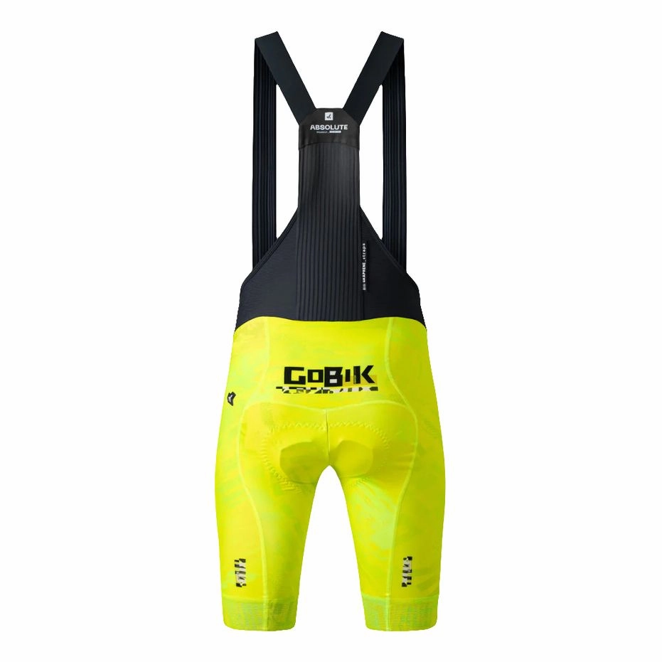 Gobik Absolute Print K10 Liquid Lime bibshort - Yellow