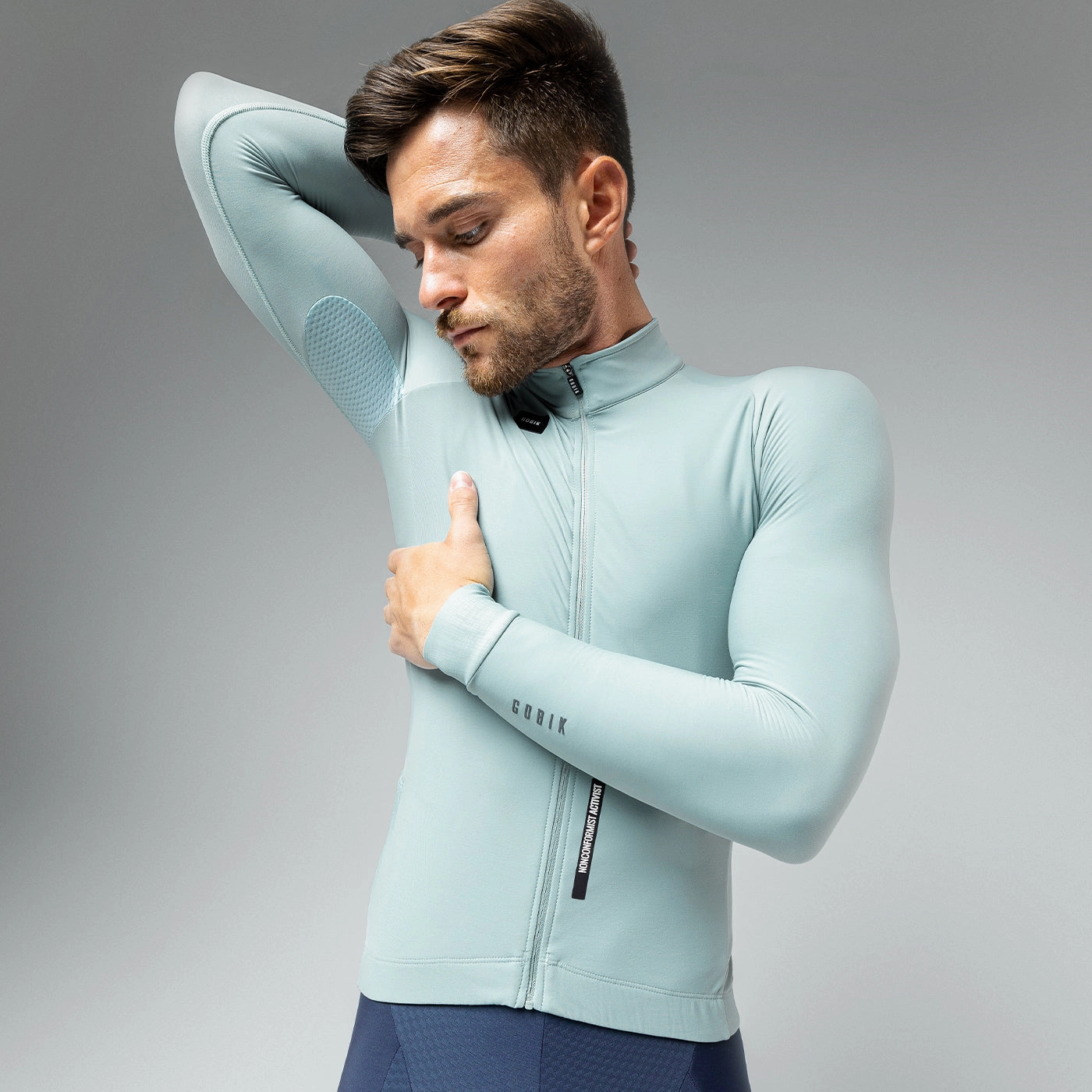 Gobik Pacer Solid Hakone Equinoccio long sleeves jersey - Blue