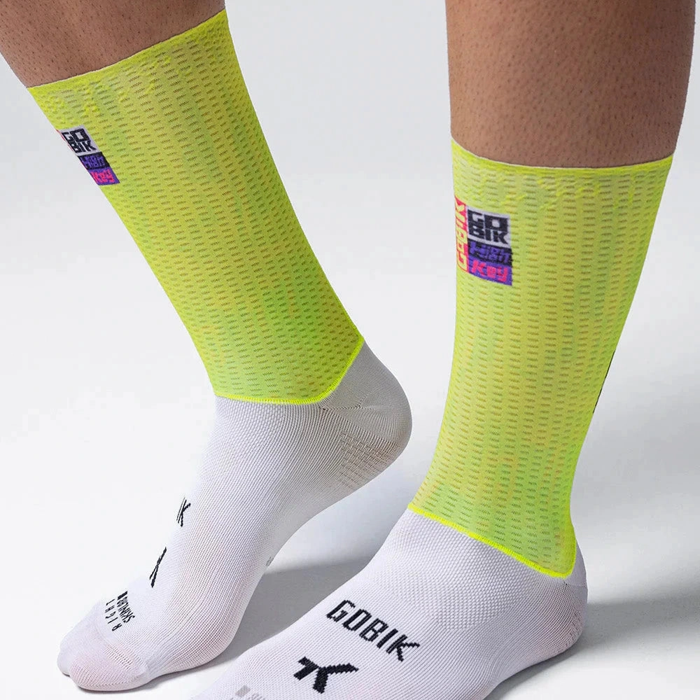 Gobik Vortex 2.0 Liquid Lime socks - Yellow