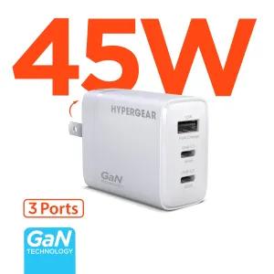 Speedboost 45W Usb-C Pd Tri-Port Gan Fast Wall Charger With Pps | White Dont Miss These Savings Trending Now Discount