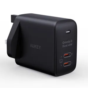 Pa-B4T Omnia Ll 45W 2 Usb C Port Pd Charge Gan Fast Technology Charger Exclusive Holiday Deal