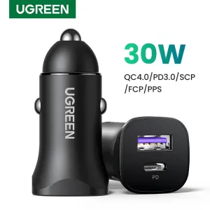 Ugreen 30W Fast Charging Type C Car Charger For Iphone, Samsung Galaxy, Xiaomi Shop Hot Deals Shop the Best Deals