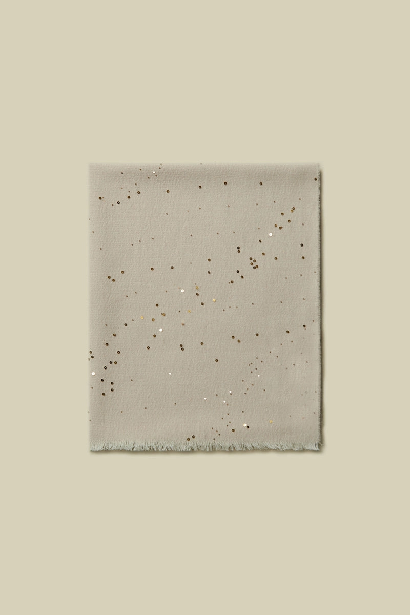 Cotton Wool Sequined Scarf In Camel Shop Hot Picks Hot Price Drop