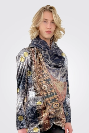 Shop Hot Picks Aloe Silk Scarf - Blue Print