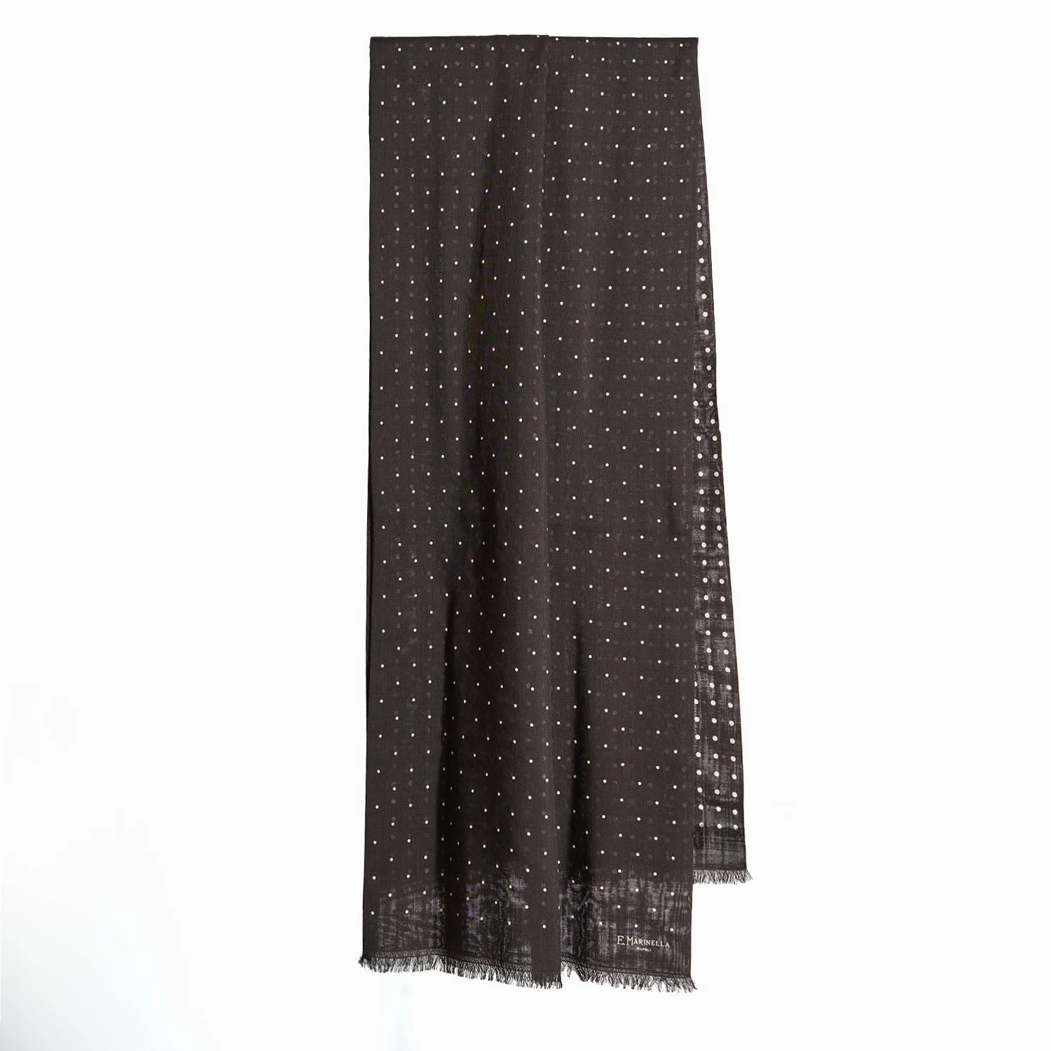 Dark Brown Wool And Silk Scarf Online Exclusive Savings Save Big Online