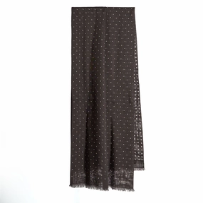 Dark Brown Wool And Silk Scarf Online Exclusive Savings Save Big Online