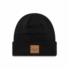 Grab Your Deal Today Limited Edition Offer La Lakers Team Patch Black Cuff Knit Beanie Hat
