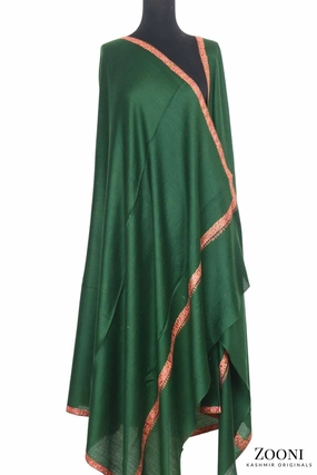 Special Savings Today Shop Save Today Hand Embroidered Kashmiri Hashia Shawl - Green