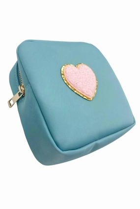 Heart It All Pouch In Blue/Pink Dont Miss Big Savings