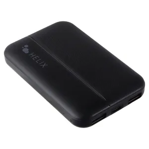 Helix 5,000 Mah Power Bank With Dual Usb-A Ports & Usb-C - Black EndofWeek Deals