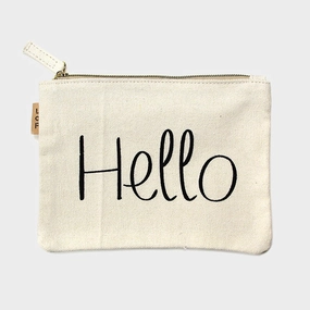 Today Only Special Surprise Discount Today Hello Message Cotton Canvas Eco Pouch Bag