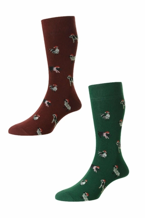 Hj Hall Animals In Christmas Hats Rich Cotton Socks Price Slash Today