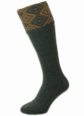 Exclusive Online Offer Hj Hall Duncliffe Shooting Sock | Textured Diamond Top
