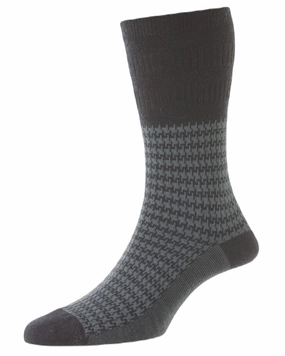 Hj Hall Houndstooth Wool Softop Socks Limited Stock Hot Deal Save Big Online