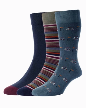 Hot Sale Today Hj Hall Mens Golf Socks 3 Pair Pack