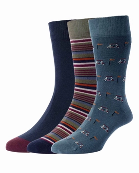 Hot Sale Today Hj Hall Mens Golf Socks 3 Pair Pack