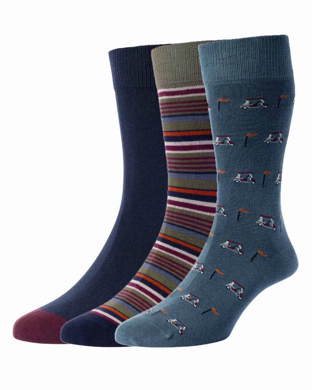 Hot Sale Today Hj Hall Mens Golf Socks 3 Pair Pack