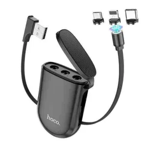 Big Savings Alert Hoco S50 3 In 1 Magnetic Storage Charging Cable For Type-C/Lightning /Micro