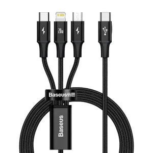 Cable Baseus Rapid Series 3-In-1 Cable Usb-C For M L T 20W 1.5M-Camlt-Sc01 Best Price Online Save Big Online