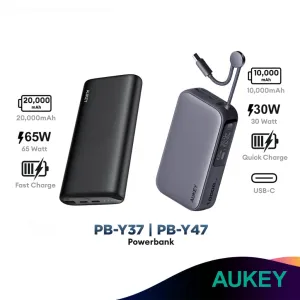 Aukey Pb-Y47 10,000Mah | Pb-Y37 20,000Mah Fast Charging Powerbank Price Slash Today Daily Clearance Deal