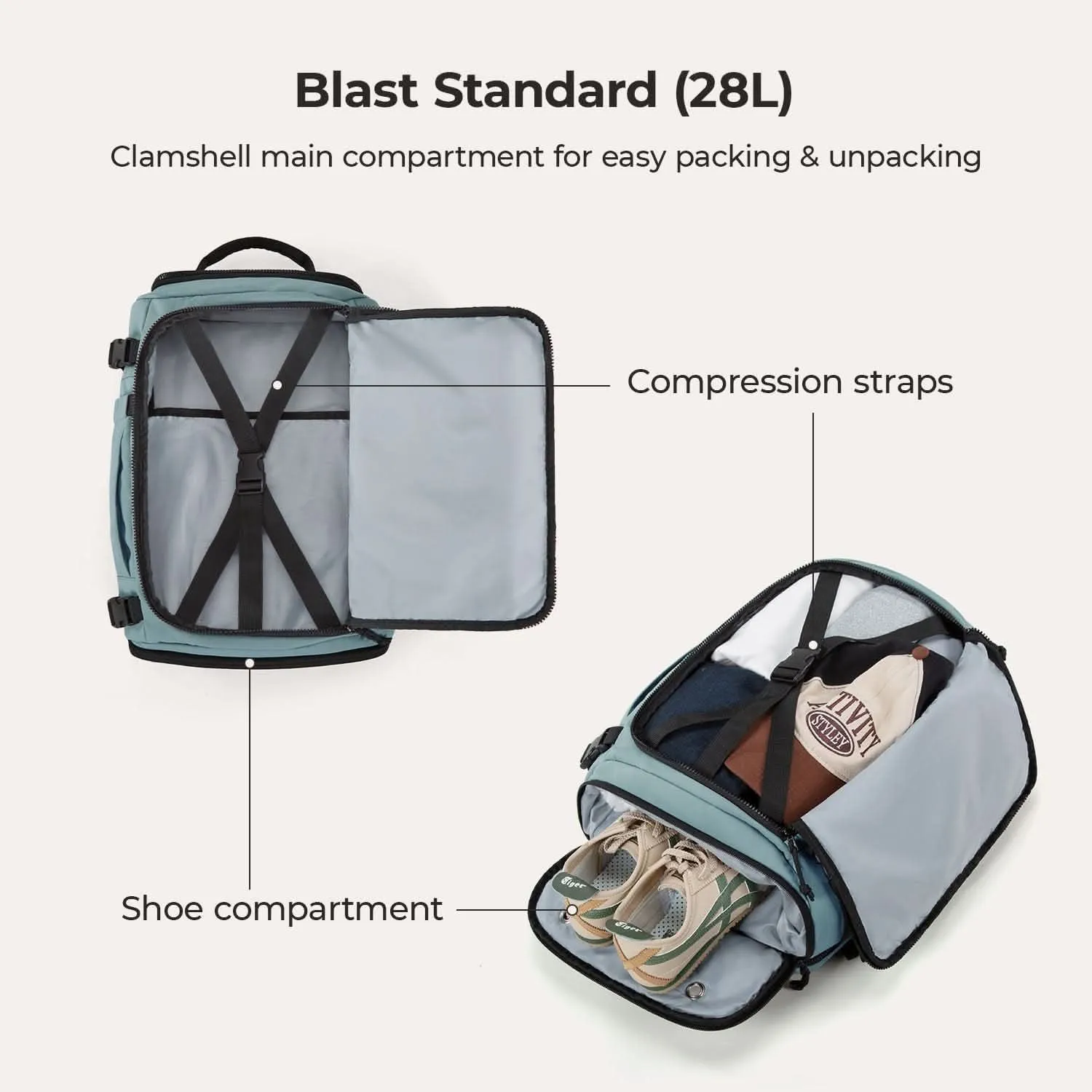 Exclusive Online Offer Bagsmart Blast Quick Access Carry On Travel Backpack Standard 28L