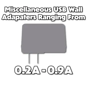 Miscellaneous & Mixed Wall Charger Usb Adapter (0.2A To 0.9A Output) - 1 Adapter Best Deal Online Exclusive Deal Inside
