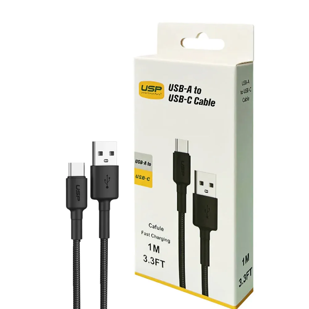 1M Boostup Cafule Usb-C To Usb-A Cable Charge & Connect Black  Usp Today Only Hot Pick Clearance Steal Today