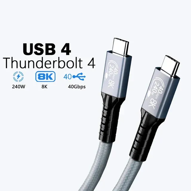 1M Boostup Thunderbolt 4 Usb-C To Usb-C Cable Charge & Video Black Usb 4 - 40Gbps, 240W, 8K/60Hz) Hot Offer Event