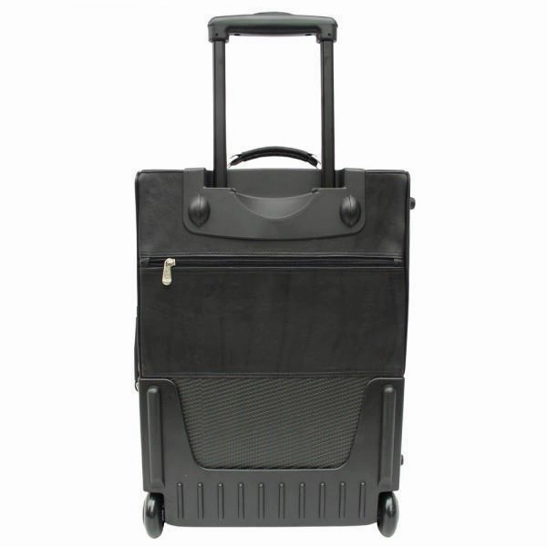 Piel Leather 19" Multi-Pocket Wheeler Flash Discount Today
