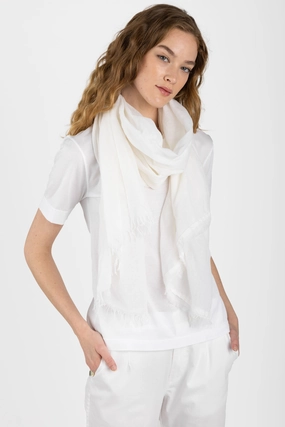 Clearance Event Instant Savings Inside Net Cashmere Scarf In White