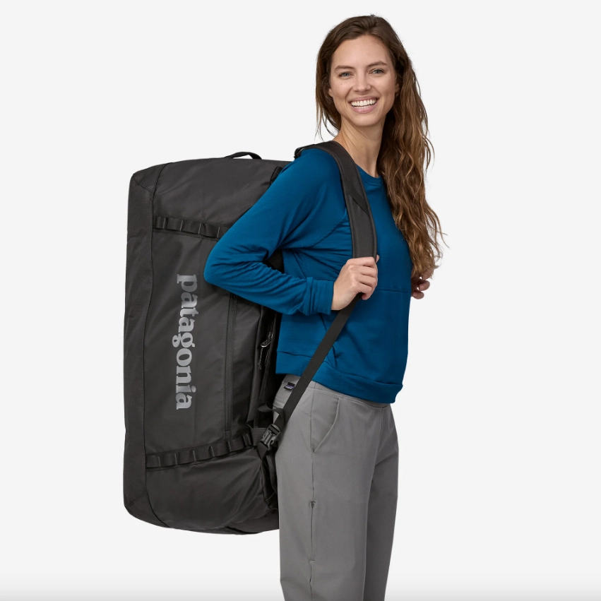 Patagonia Matte Black Hole 100L Duffle Bag Grab It Fast Shop Smart Deals