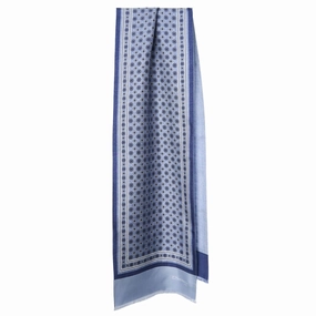 Flash Discount Today Light Blue Double Silk Scarf