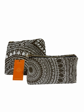 Price Slash Today Make Up Bags Set In Brown And Silver