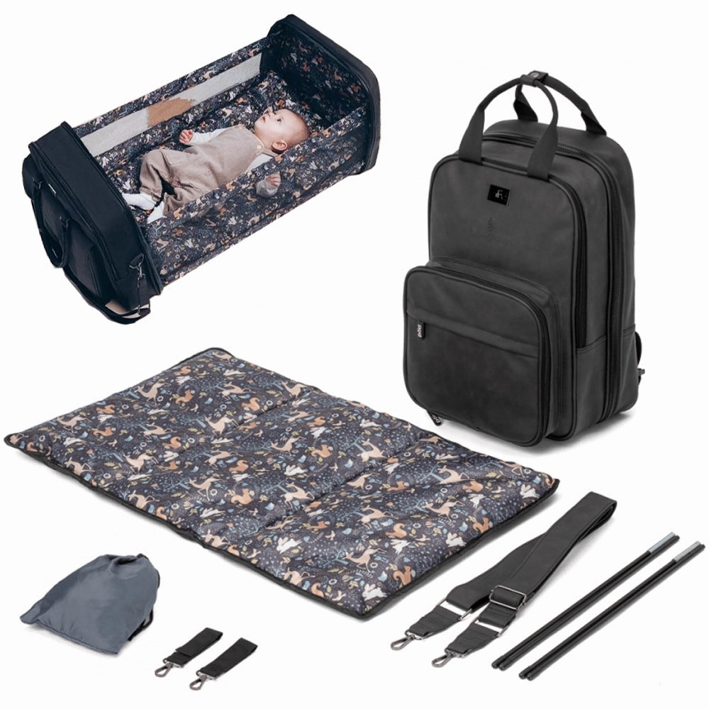 Special Price Today Bizzi Growin 2-In-1 Travel Bag & Baby Crib Vegan Leather - Rucpod 