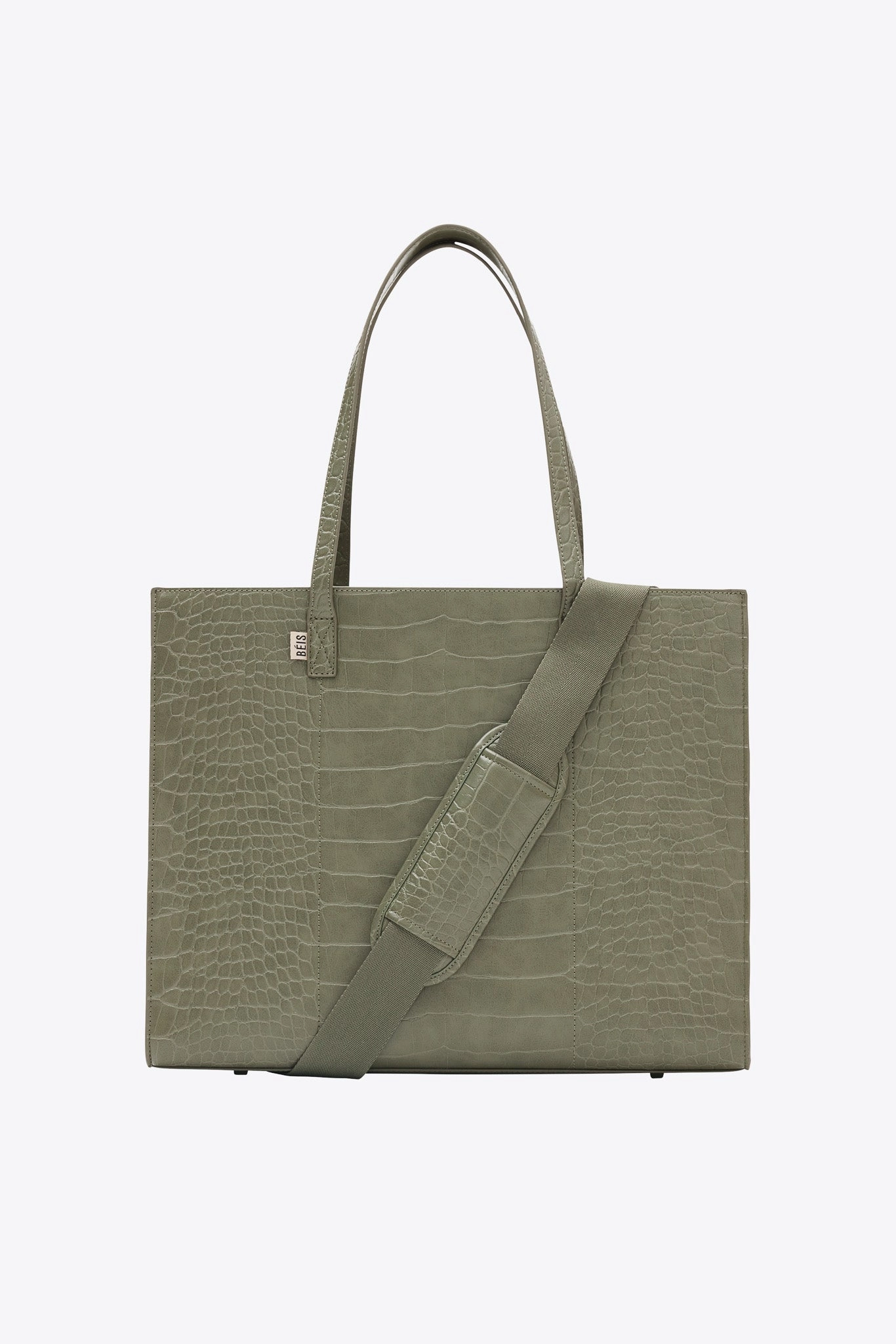 The Large Work Tote In Olive Croc Dont Wait Save Special Savings Today