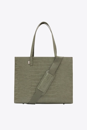 The Large Work Tote In Olive Croc Dont Wait Save Special Savings Today