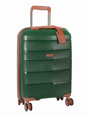 Cellini Spinn 53Cm Carry On Spinner | Green/Tan Hot Pick of the Day Limited Offer Alert