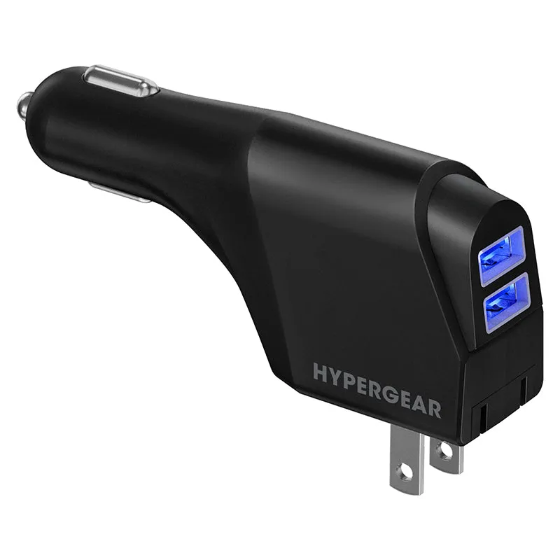 MustHave Steals Hybrid 10W Dual Usb Car   Wall Charger | Black