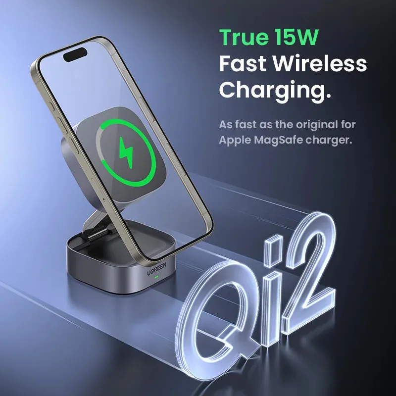 Steal Todays Offer Clearance Sale Now Ugreen Qi2 25W For Magsafe Magnetic Wireless Fast Charger Stand 2-In-1 For Iphone