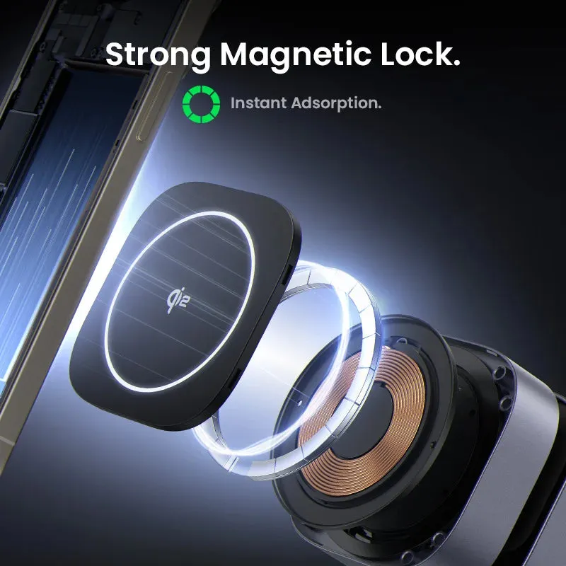 Hot Savings Alert Today Only Discount Ugreen Qi2 25W For Magsafe Magnetic Wireless Fast Charger Stand 2-In-1 For Iphone