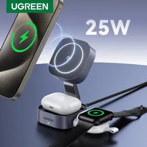 Ugreen Qi2 25W For Magsafe Magnetic Wireless Fast Charger Stand 2-In-1 For Iphone Big Hot Sale