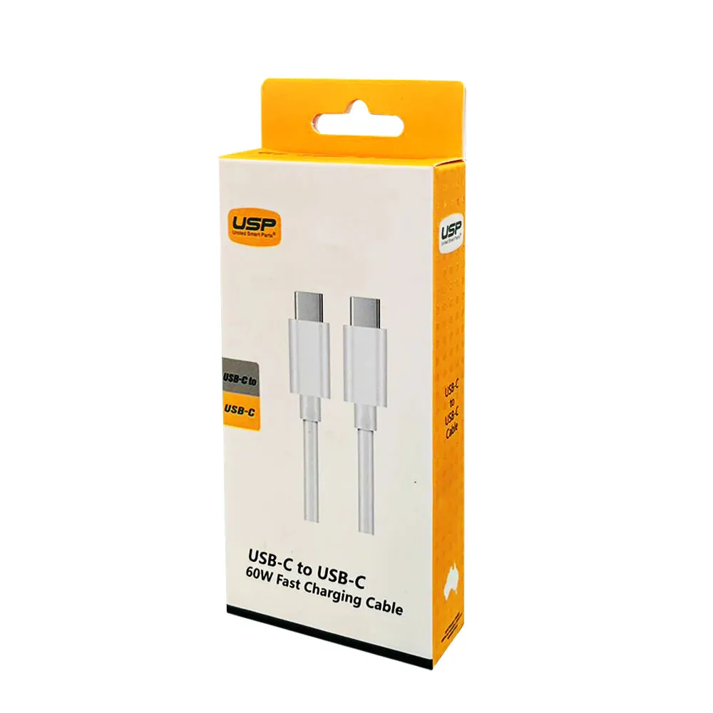 Todays Hot Savings 1M 60W Usb-C To Usb-C Mini White Cable  Usp