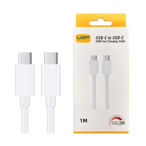 1M 60W Usb-C To Usb-C Mini White Cable  Usp Clearance Event Alert