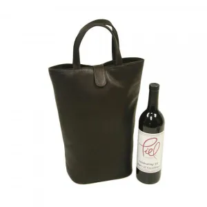 Piel Leather Double Wine Tote Big Sale Today